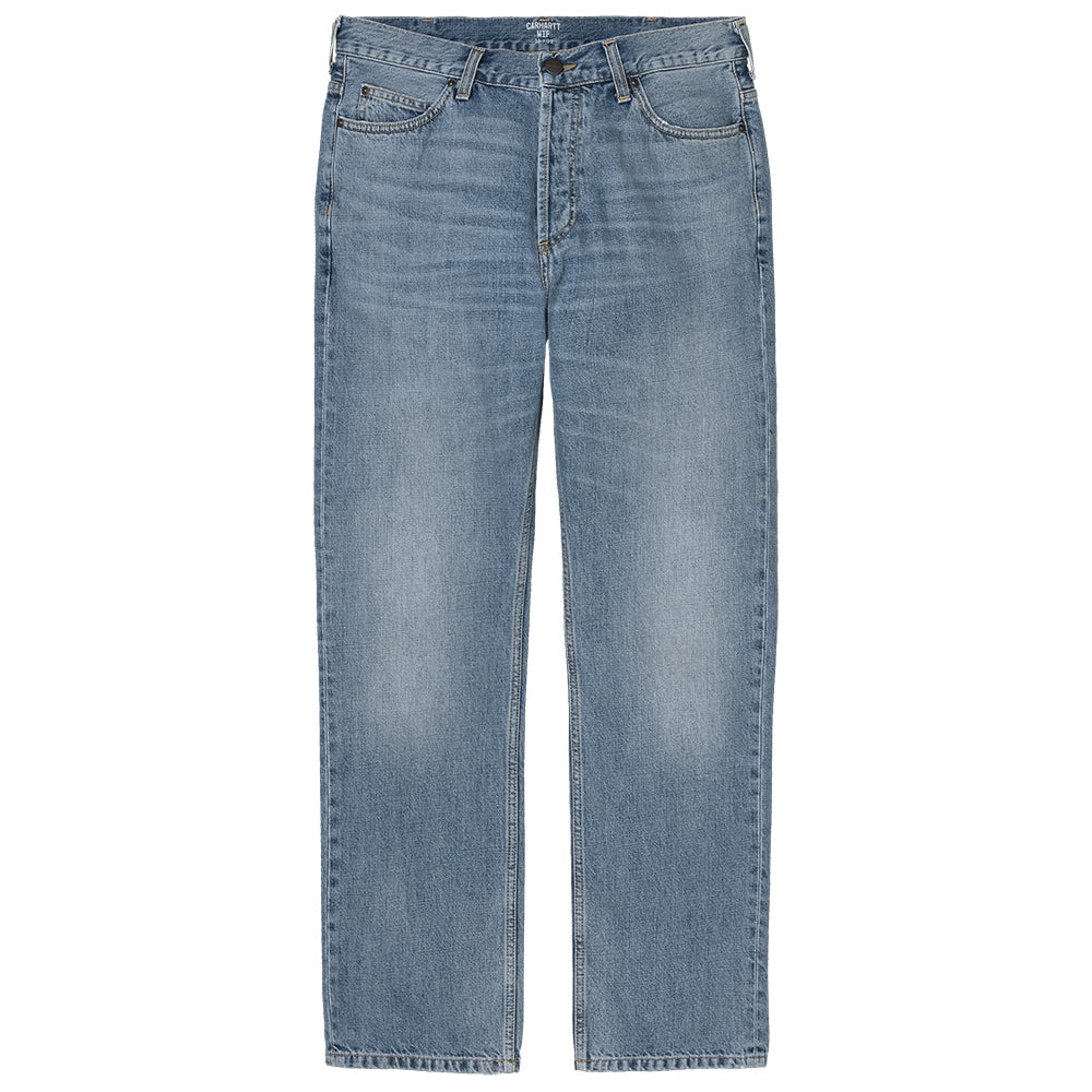 CARHARTT WIP I02302901 WJ MARLOW PANT BLUE WORN BLEACHED