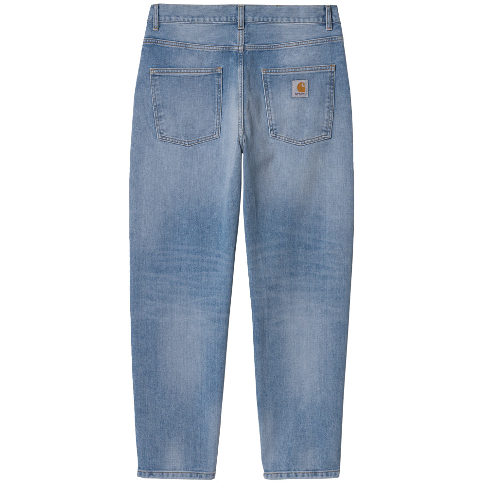 CARHARTT WIP I029208 01 WI NEWEL PANT BLUE LIGHT USED WASH