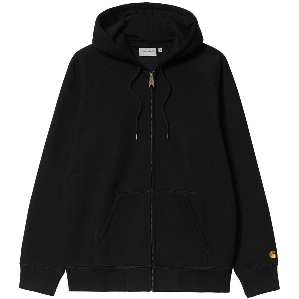 Carhartt Wip I026385 00F XX Hooded Chase Jacket black gold