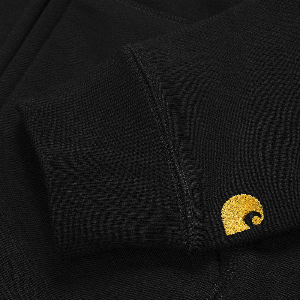 Carhartt Wip I026385 00F XX Hooded Chase Jacket black gold