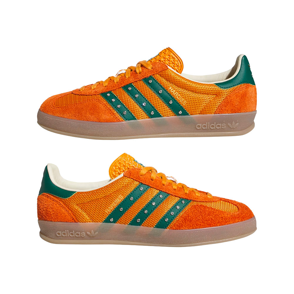 adidas SKATEBOARDING GAZELLE INDOOR X HARDIES SHOES // RUSTIC ORANGE / COLLEGIATE GREEN / GUM