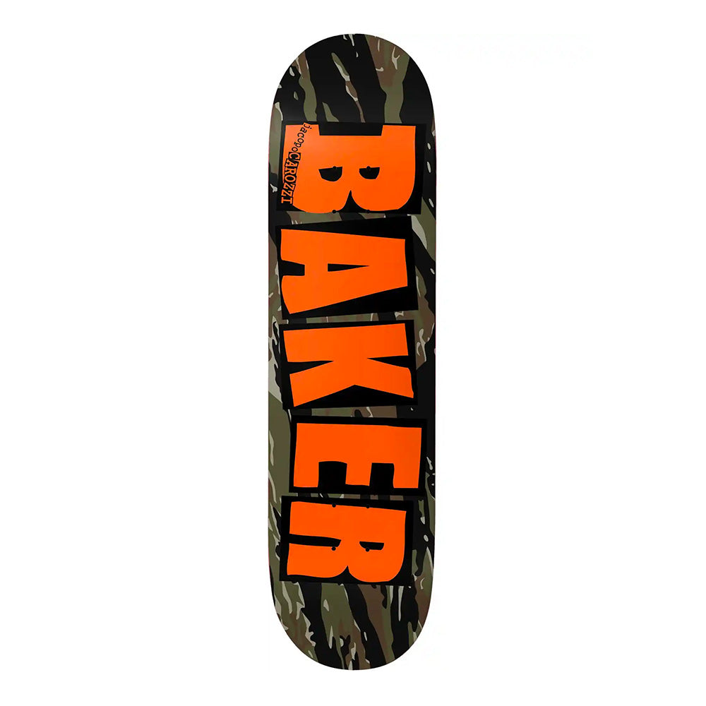 BAKER BAKER BRAND LOGO TIGER STRIPE TWIN TAIL JACOPO CAROZZI DECK // 8.38"