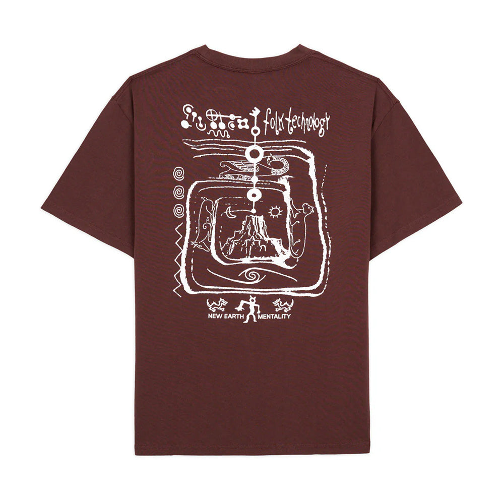 BRAIN DEAD BRAIN DEAD ANCIENT KNOWLEDGE T-SHIRT // BERRY