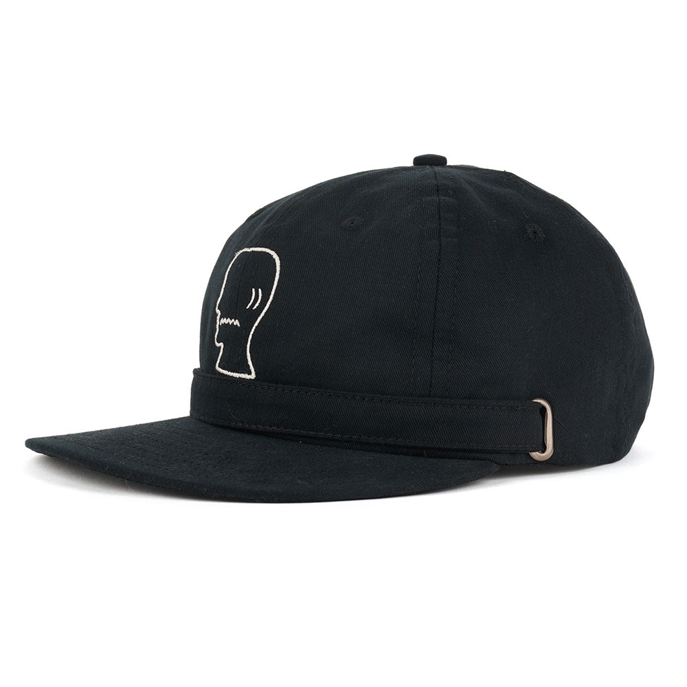 brain dead bdf25h010047 extended strap 6 panel logohead hat black