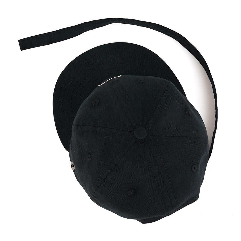 brain dead bdf25h010047 extended strap 6 panel logohead hat black
