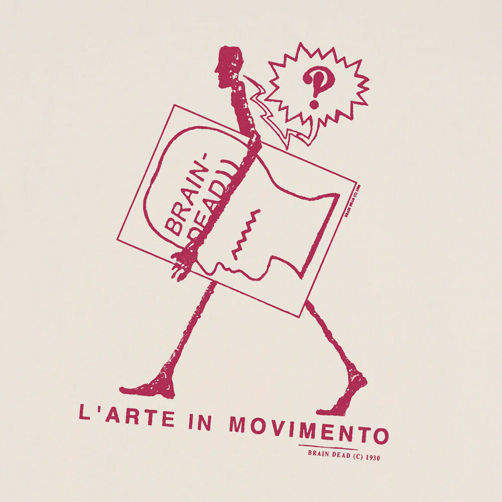 brain dead bdp25t00o044 movimento t shirt cream