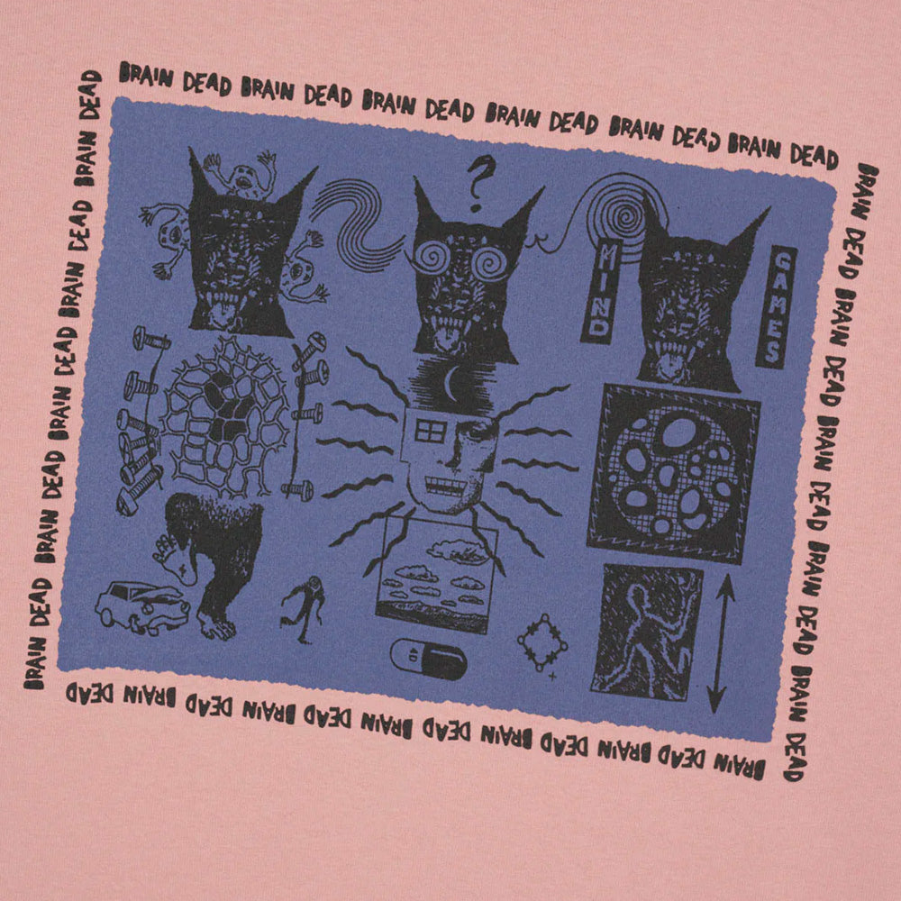 brain dead bds25t000044 mind games t shirt mauve