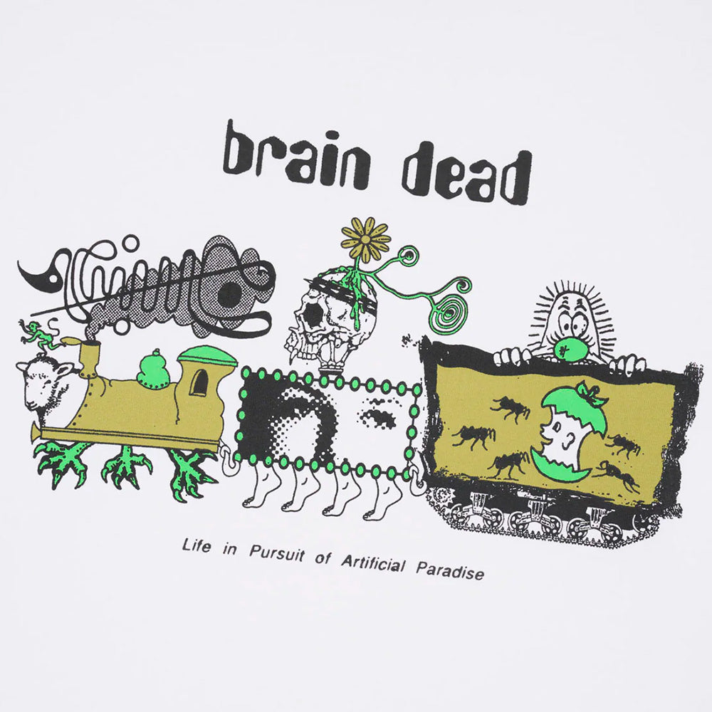 brain dead bds25t00o044 artificial paradise t shirt white