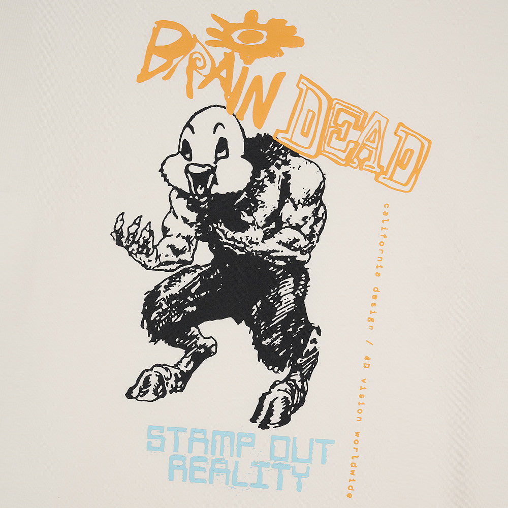 brain dead t00003842wh duck beast t shirt natural