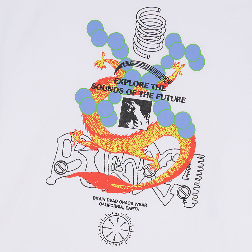 brain dead t00003843wh future sounds t shirt white