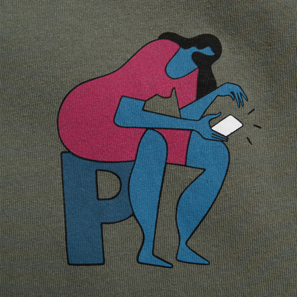 by parra 50201 insecure days t shirt greyish green