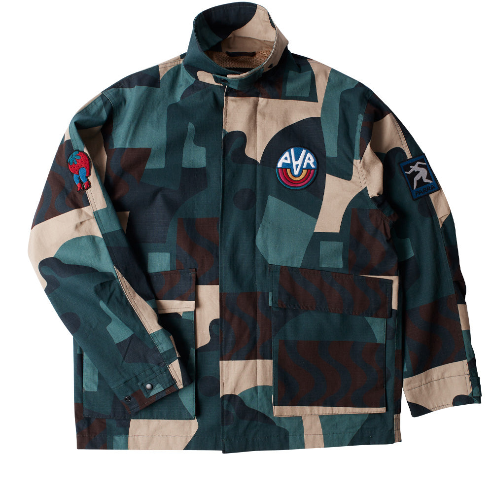 by parra 51240 distorted camo jacket green