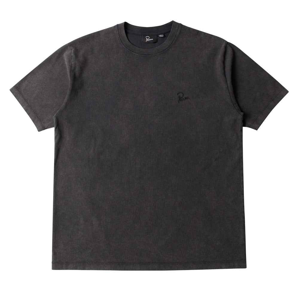 by parra 51423 script logo t shirt washed black