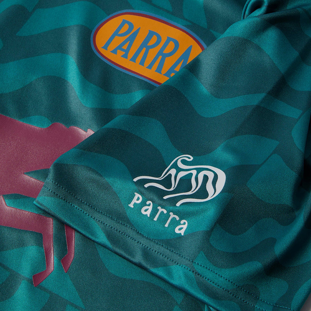 by parra 52102 sport flage polo shirt deep sea green