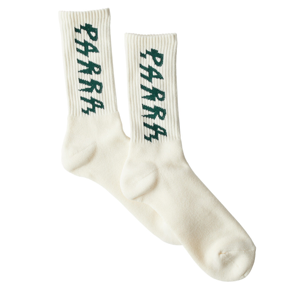 by parra 52180 shocker logo crew socks white
