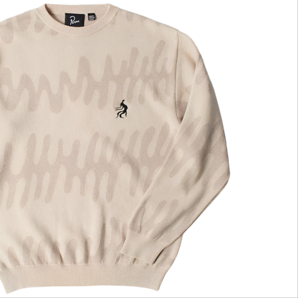 by parra 53117 static stalker knitted pullover sand