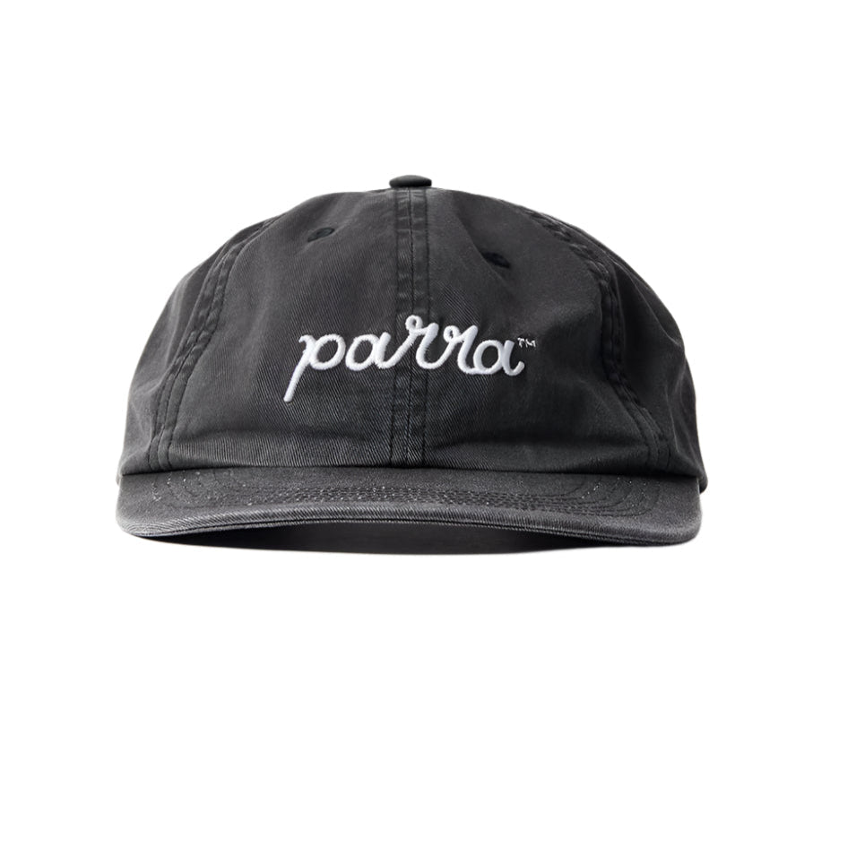 by parra 53275 scripted 6 panel hat washed black