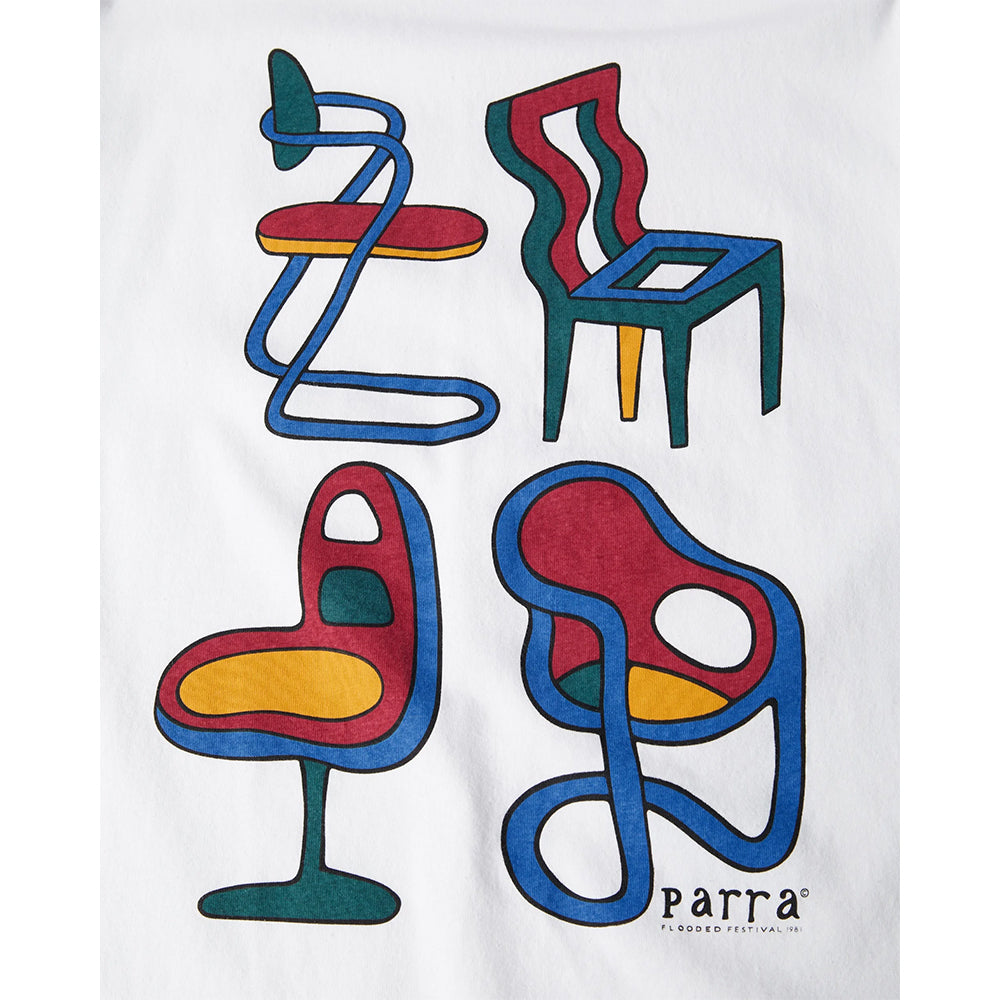 by parra 53305 unreasonable chairs t shirt white