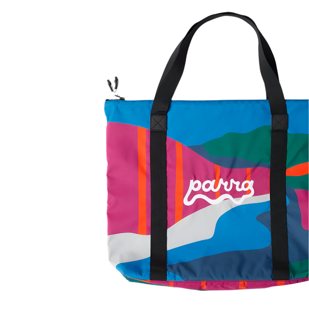 by parra 53360 the festival fence tote bag blue