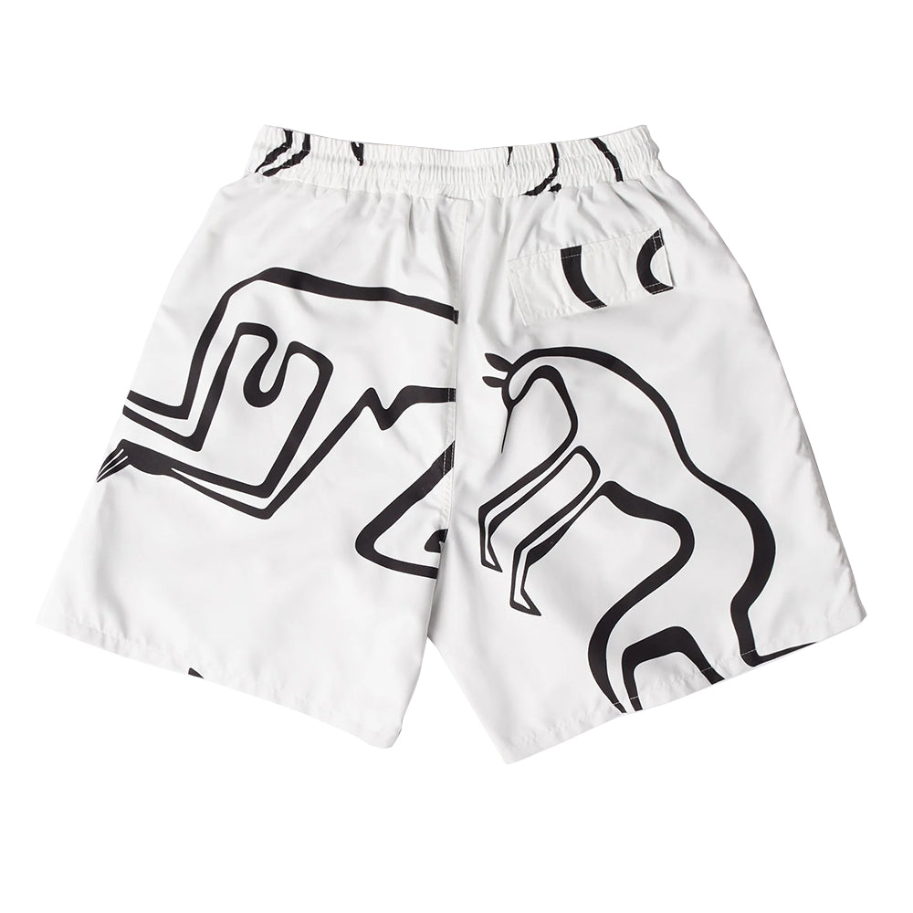 by parra 53445 yoga walks swim shorts white