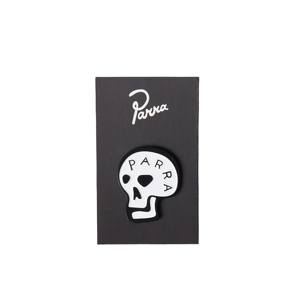 by parra 53565 skulled enamel pin white