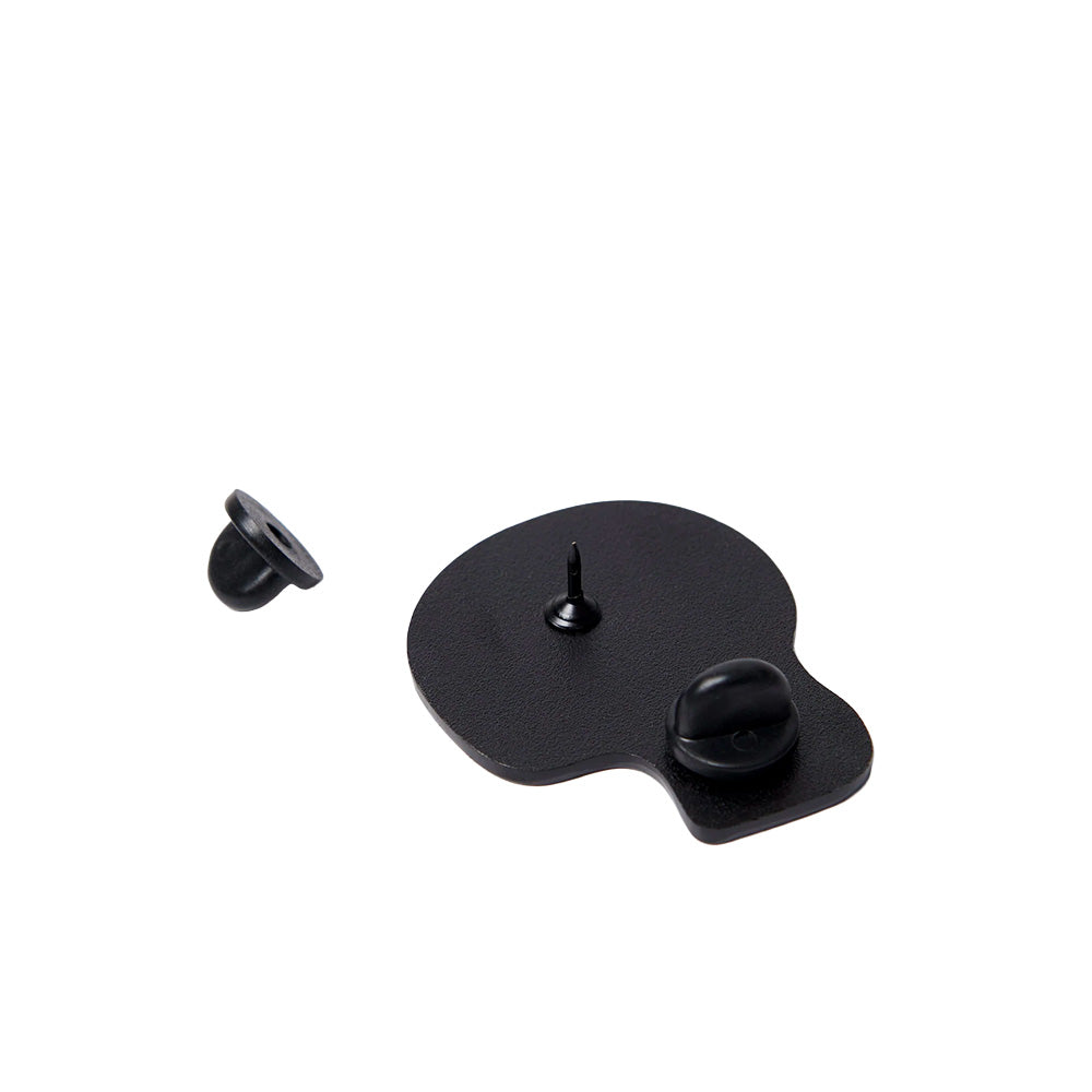 by parra 53565 skulled enamel pin white