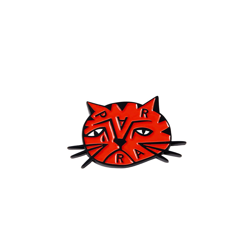 by parra 53566 sad cat enamel pin orange