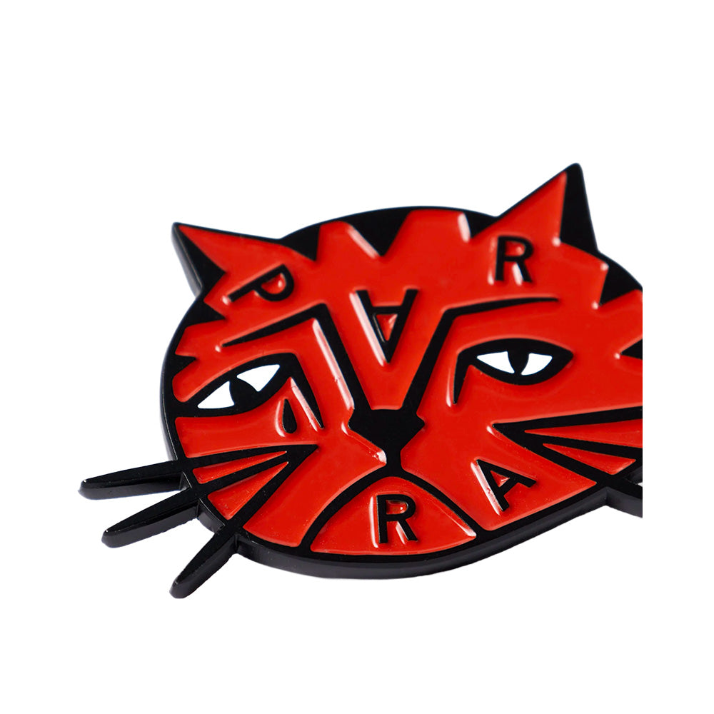 by parra 53566 sad cat enamel pin orange