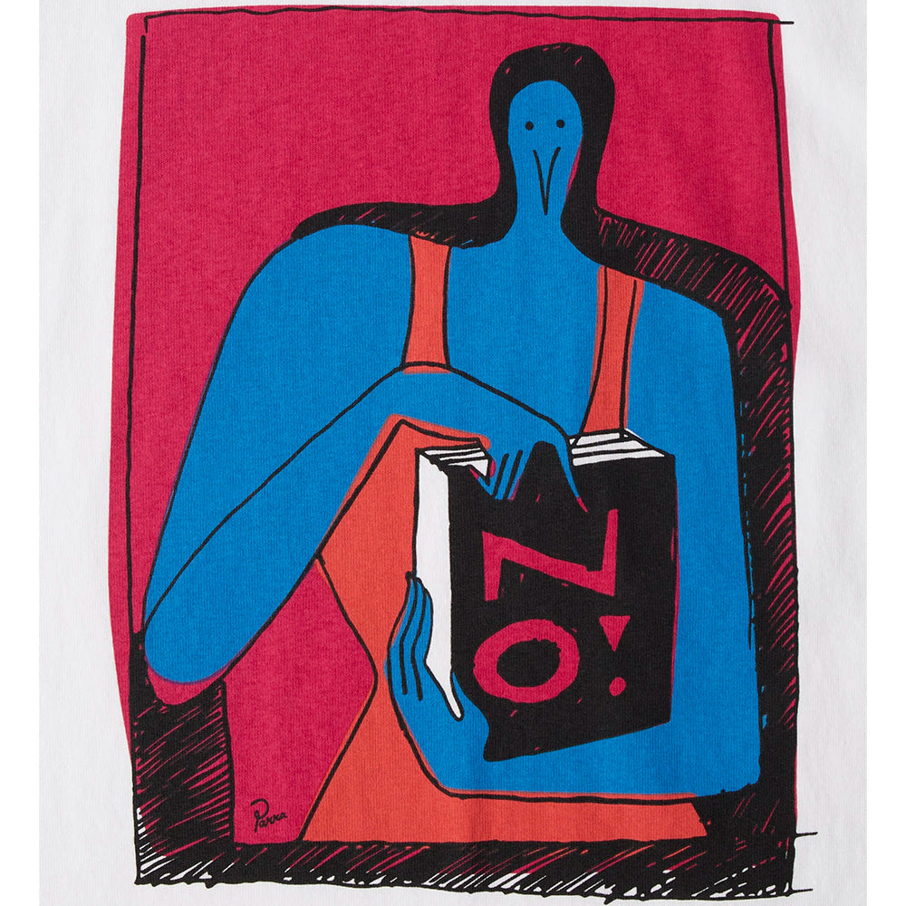 by parra 54105 no books t shirt white