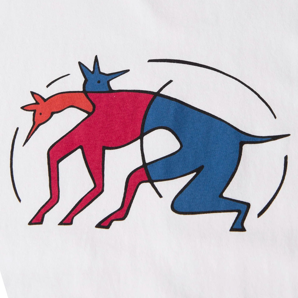 by parra 54120 the zoomies t shirt white