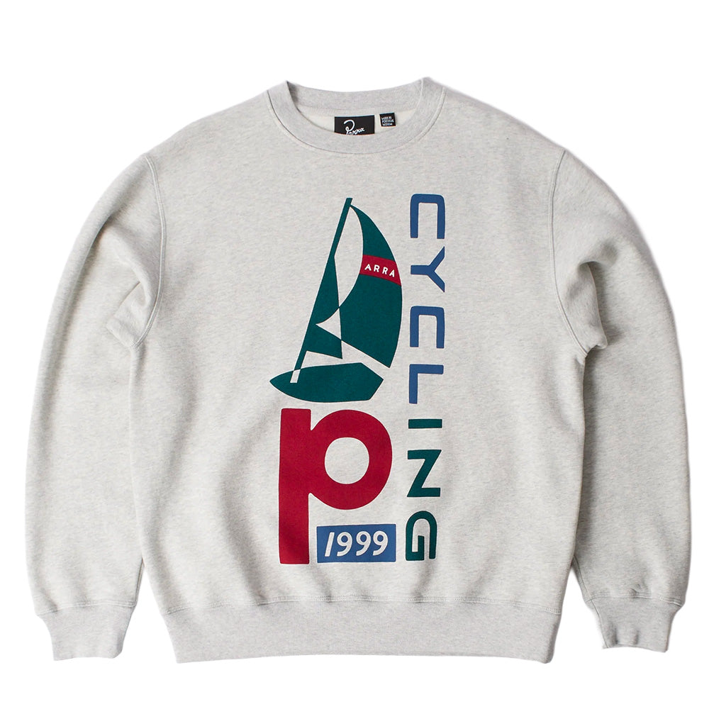 by parra 54125 sail bike crew neck sweatshirt heather grey