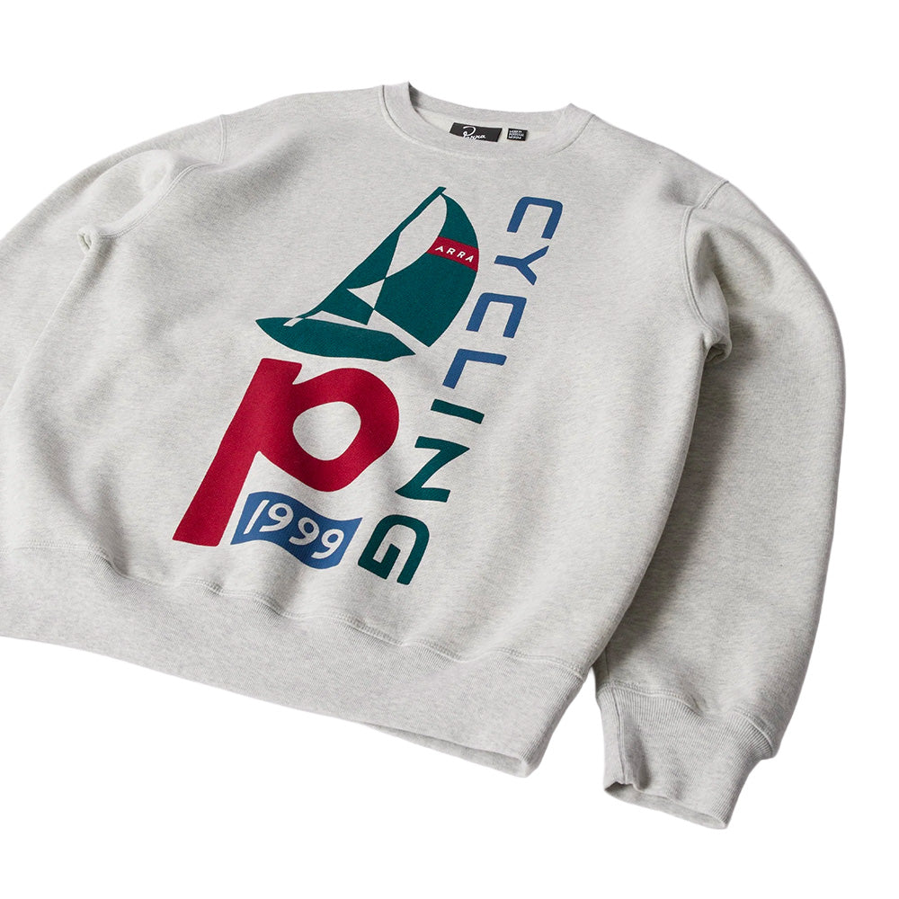 by parra 54125 sail bike crew neck sweatshirt heather grey