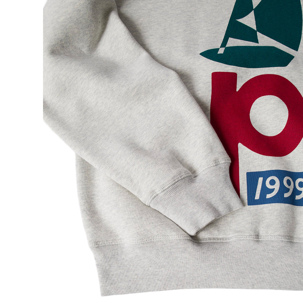 by parra 54125 sail bike crew neck sweatshirt heather grey