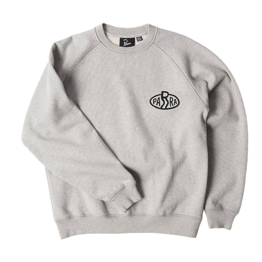by parra 54242 legs logo crewneck sweatshirt heather grey