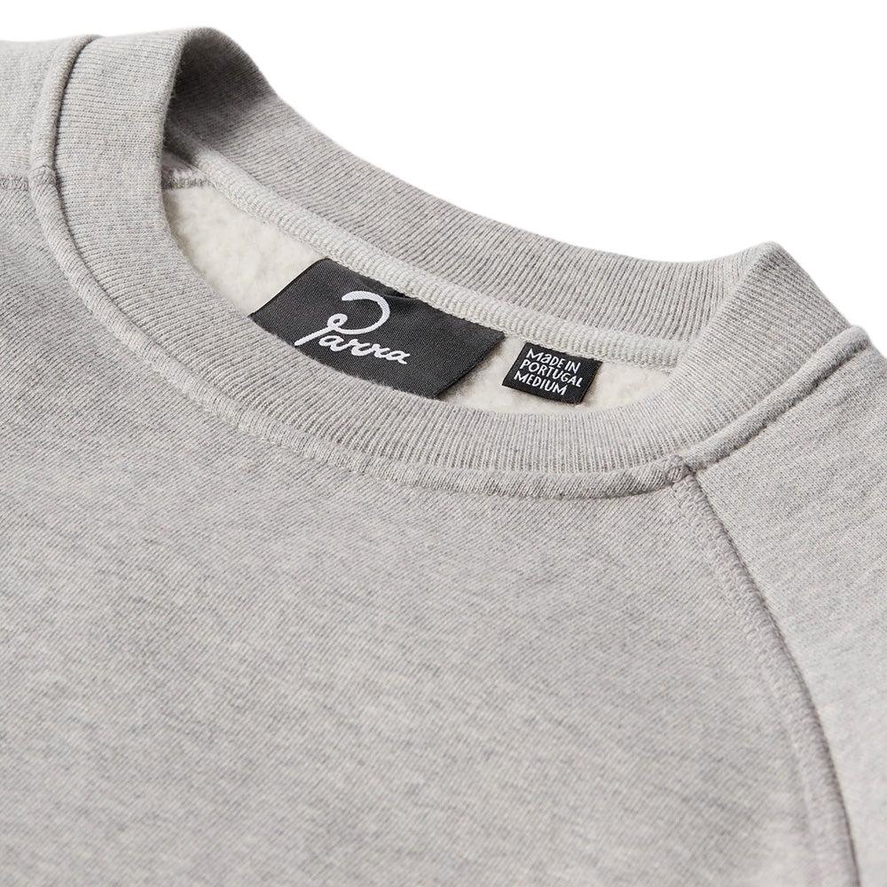 by parra 54242 legs logo crewneck sweatshirt heather grey