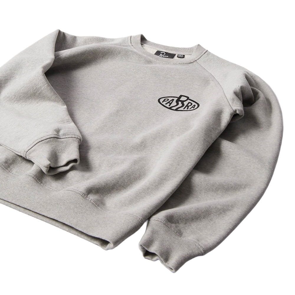 by parra 54242 legs logo crewneck sweatshirt heather grey