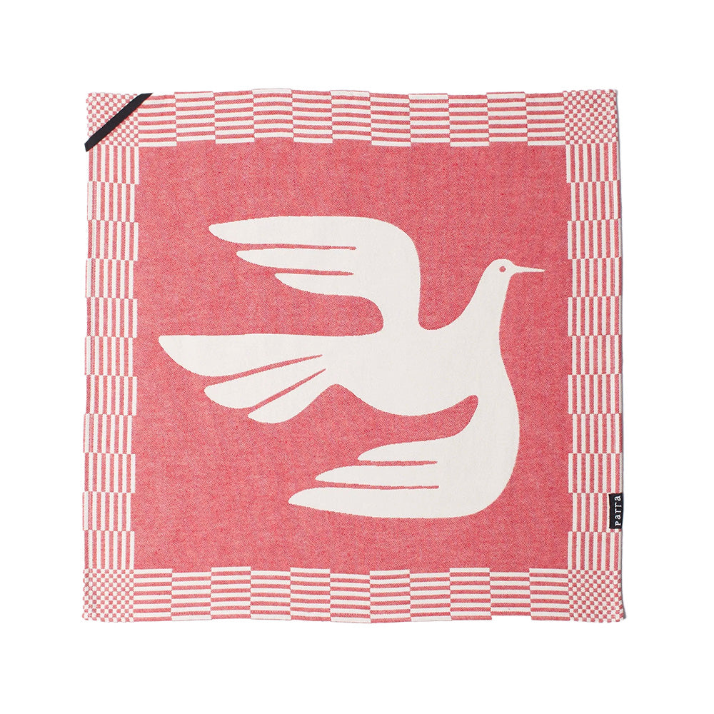 by parra 54275 infinite kitchen bird towel set red
