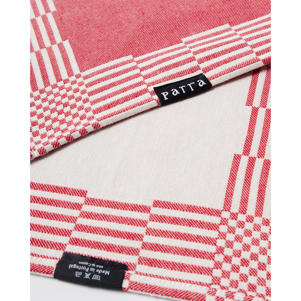 by parra 54275 infinite kitchen bird towel set red