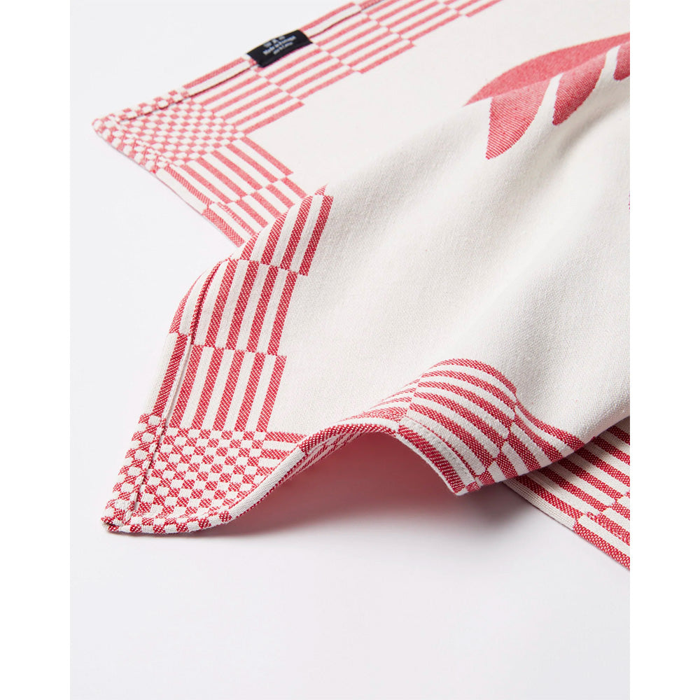 by parra 54275 infinite kitchen bird towel set red