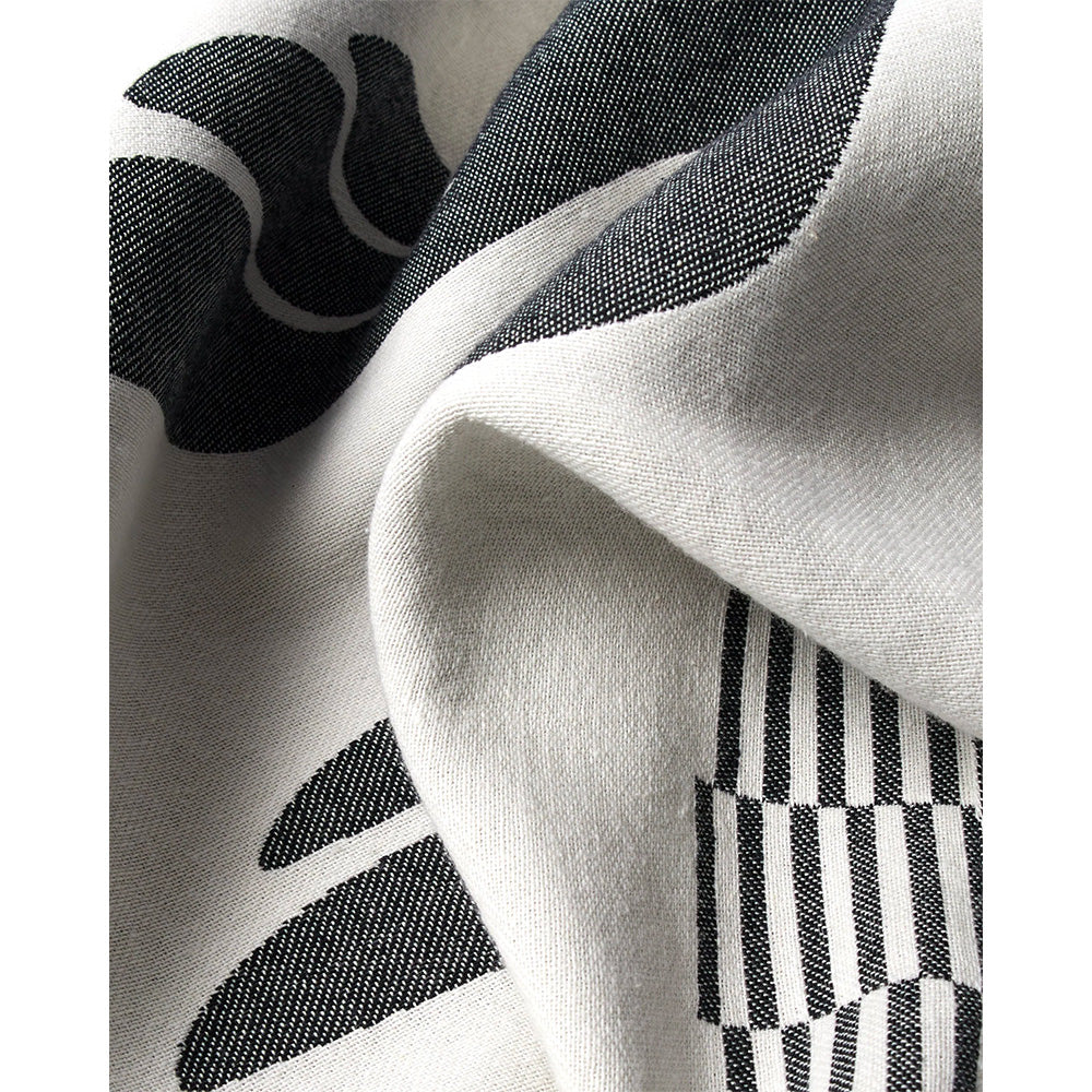 by parra 54276 infinite kitchen bird towel set black