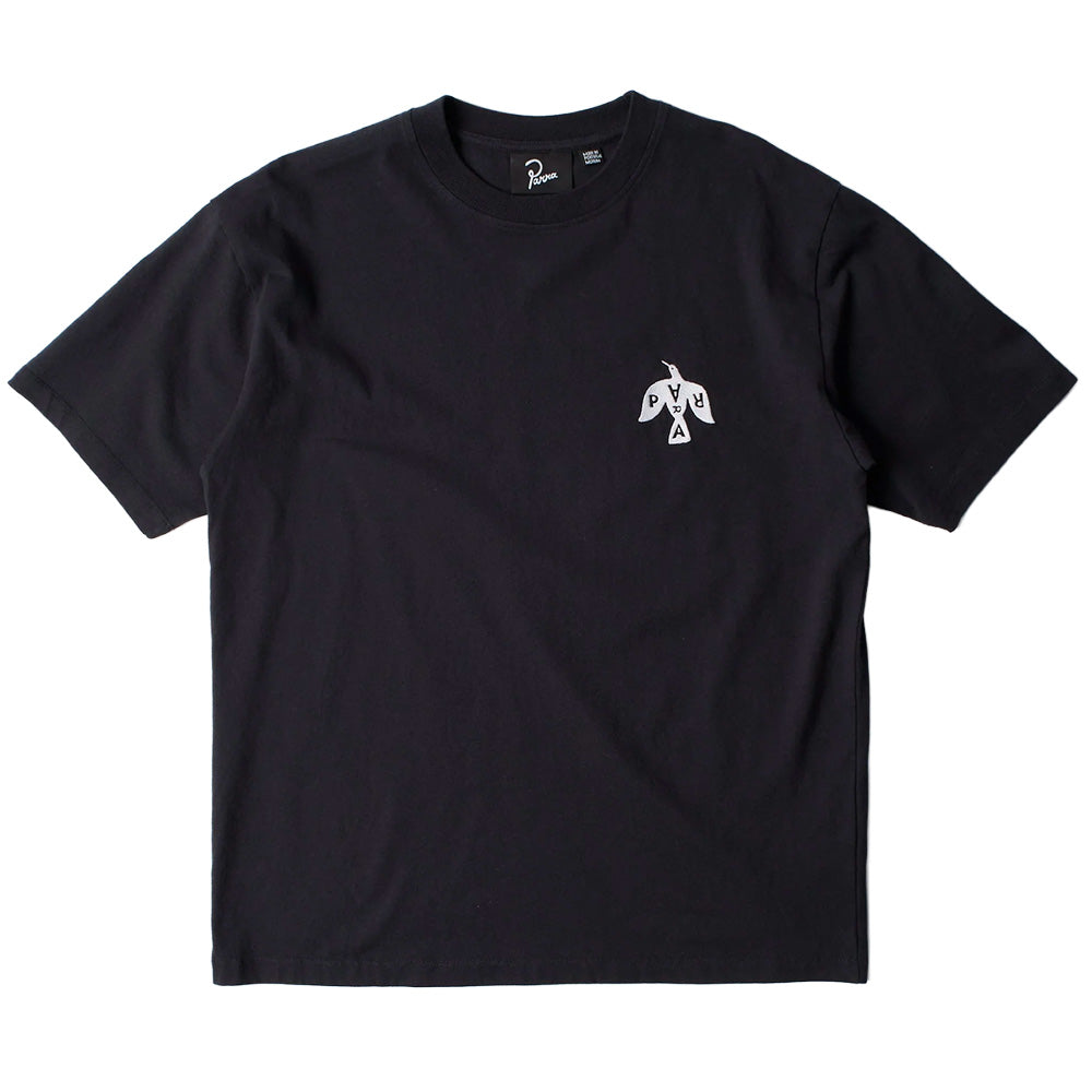 by parra 54310 crow logo t shirt black