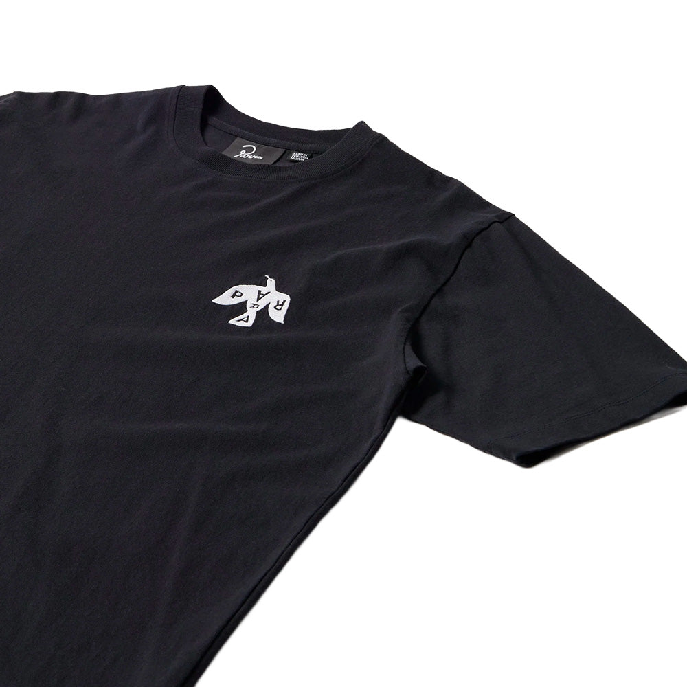 by parra 54310 crow logo t shirt black