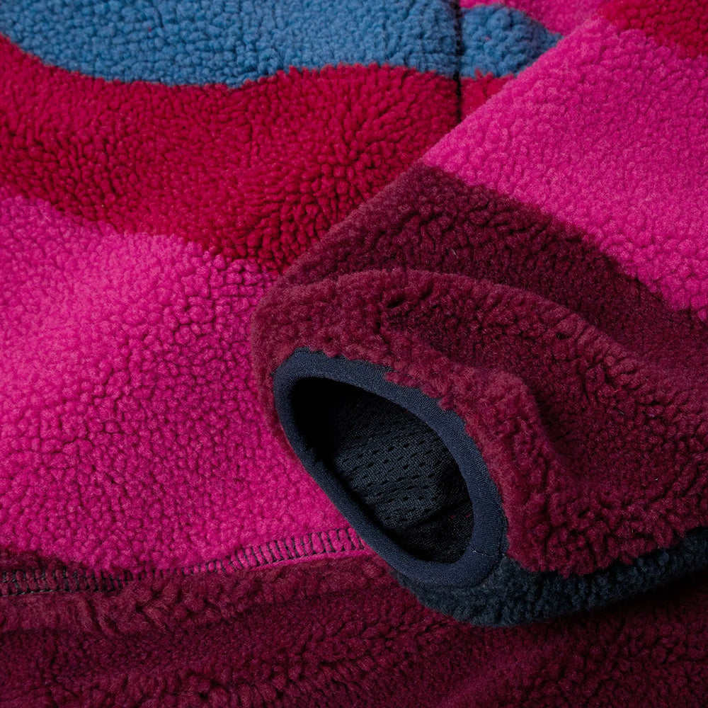 by parra 54345 full ftp booster polar fleece pullover jacket red