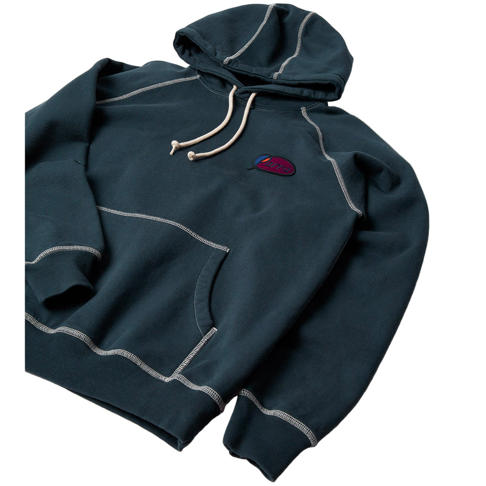 by parra 54431 circled script logo hooded swby parra 54431 circled script logo hooded sweatshirt dark blueeatshirt dark blue