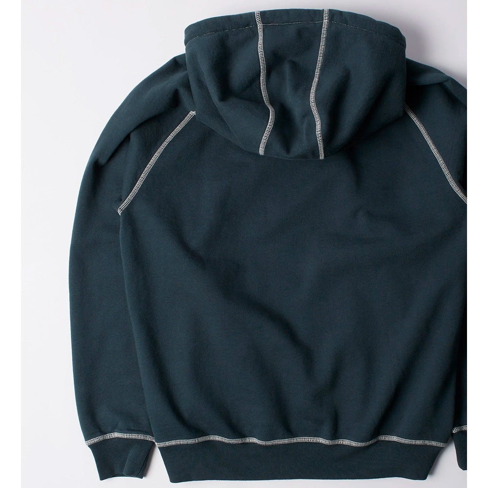 by parra 54431 circled script logo hooded sweatshirt dark blue