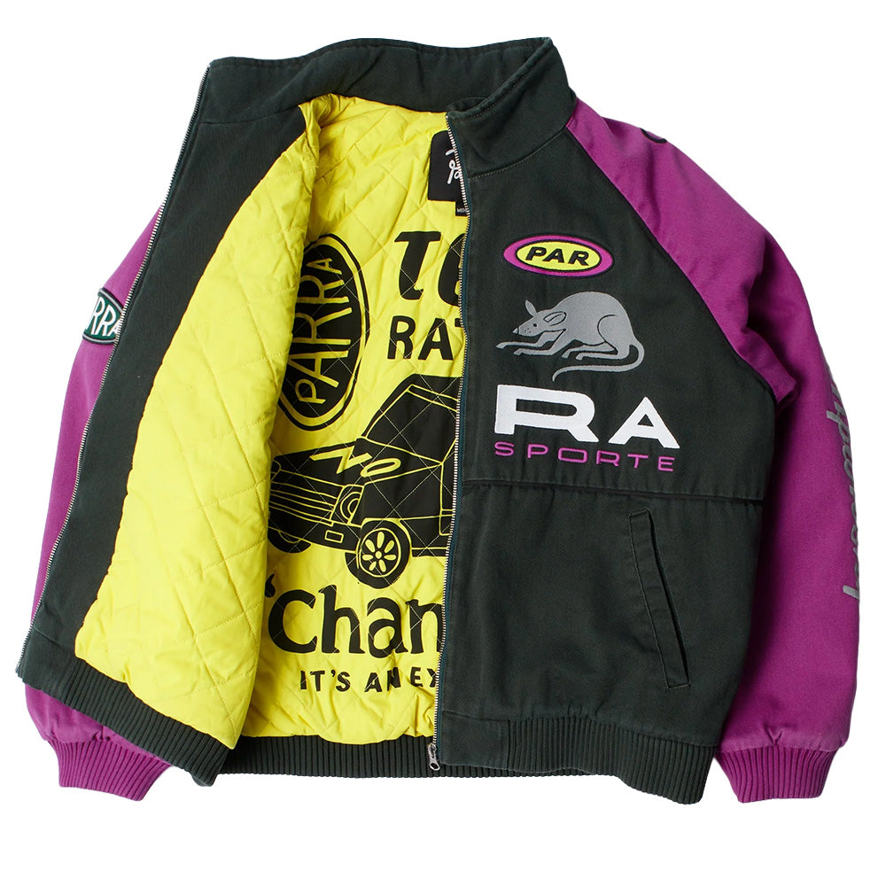 by parra 55100 owl meets rat racing jacket purple pink