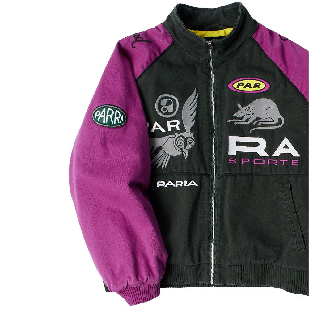 by parra 55100 owl meets rat racing jacket purple pink