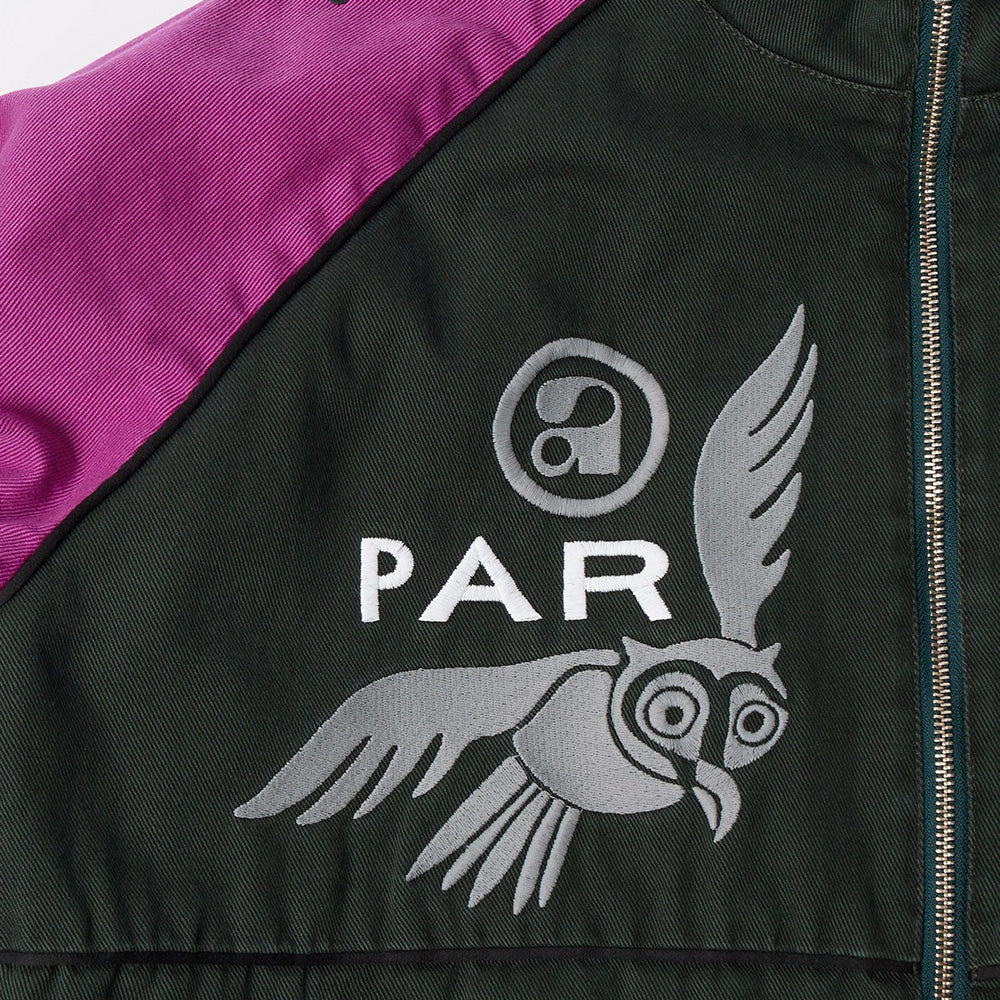 by parra 55100 owl meets rat racing jacket purple pink
