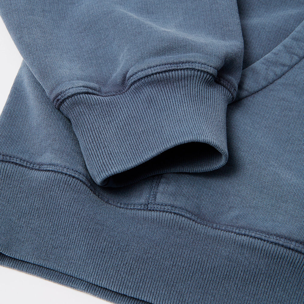 by parra 55115 not fade away zip hooded sweatshirt washed dark grey