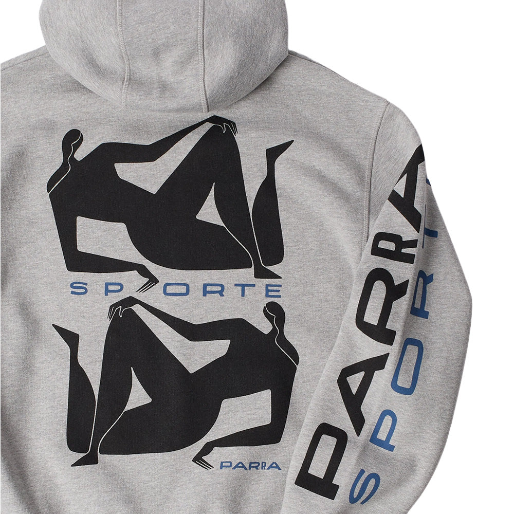 by parra 55120 sporte hooded sweatshirt heather grey